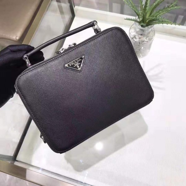 Prada Saffiano Brique Shoulder Bag PR077