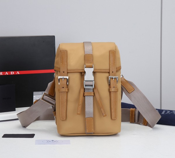 Prada Leather Backpack Brown PR099