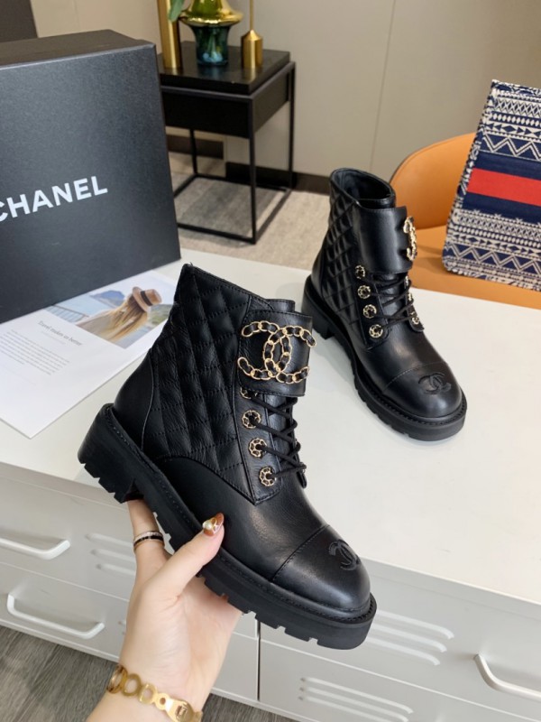 Chanel Women Martin Boots Black CHN-165