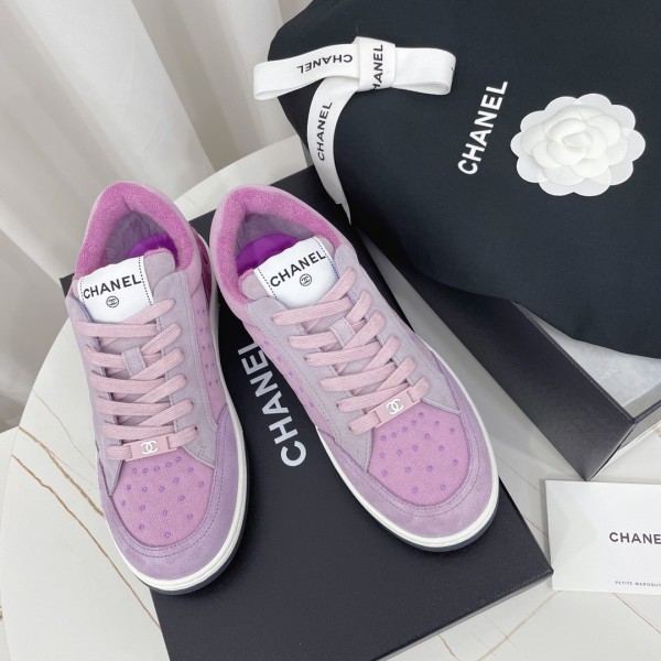 Chanel 2022 Spring Low-top Sneakers Pruple CHN-171