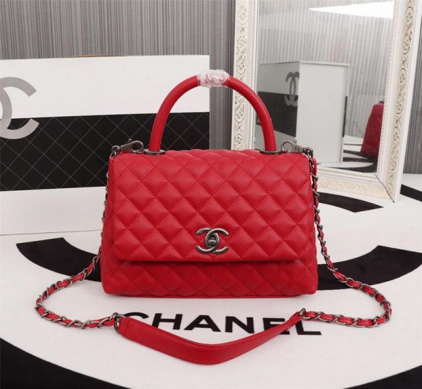 Chanel Top Handle Flap Bags (CH054-Red)