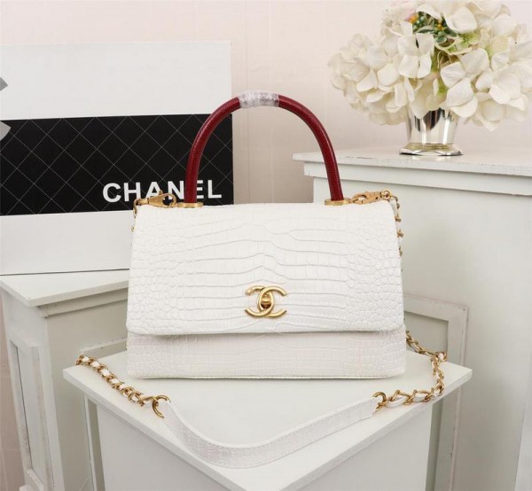 Chanel Top Handle Flap Bags (CH109-White)