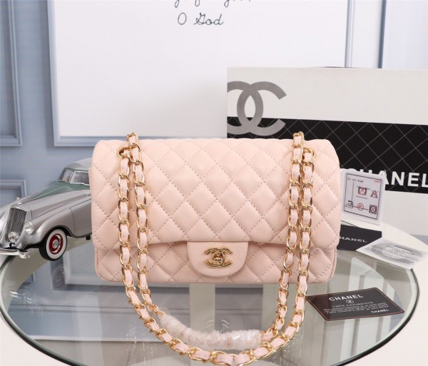 Chanel Double Flap Classic Handbag (CH207-Nude)