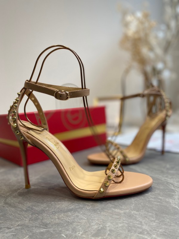 Christian Louboutin Nude Spike Strap Sandal CL-H007