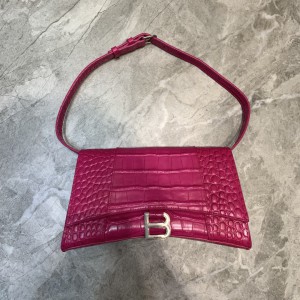 Balenciaga Hourglass Crocodile Bag Pink BGHG-002