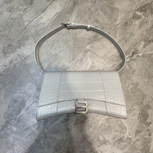 Balenciaga Hourglass Crocodile Bag Grey BGHG-003