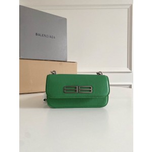 Balenciaga Gossip Small Leather Bag Green BGSSB-002