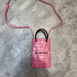 Balenciaga Phone Pouch Crocodile Tote Pink BLSP-002