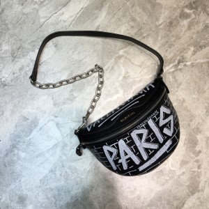 Balenciaga Souvenir Graffiti Belt Bag Black BSBB-002