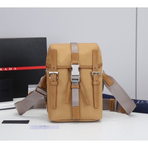 Prada Leather Backpack Brown PR099