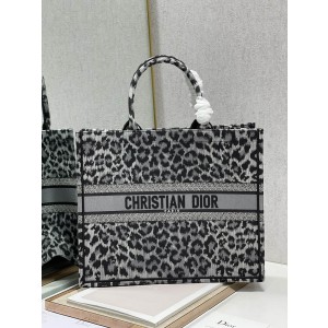 Dior Book Tote Gray Mizza Embroidery (DR-BG-N15)