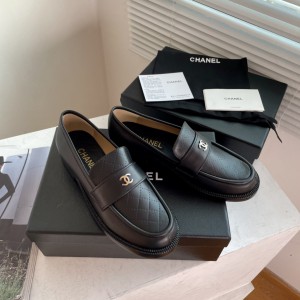 Chanel Women Loafers Black CHN-004