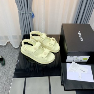 Chanel Women Sandals Yellow CHN-011