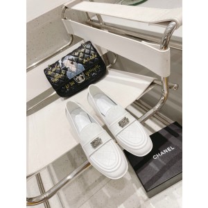 Chanel Women Loafers White CHN-014