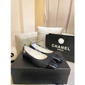 Chanel Women Flats Black CHN-018