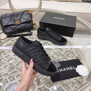 Chanel Women Sneakers Black CHN-030