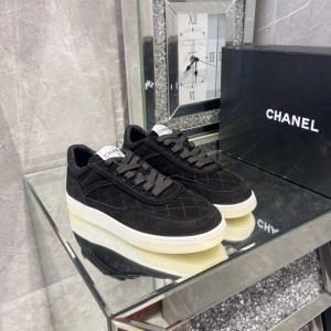 Chanel 2022 Spring Low-top Sneakers Black CHN-179