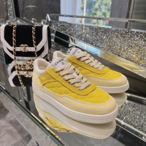 Chanel 2022 Spring Low-top Sneakers Yellow CHN-180