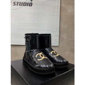 Chanel Winter Snow Boots Black CHN-195