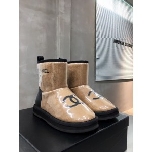 Chanel Winter Snow Boots Nude CHN-197