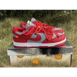 OFF-WHITE x Nike Dunk Low LTHR "University Red" CT0856-600