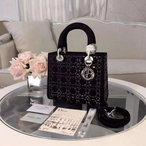 Dior Lady Dior Santin Bag Black (DR-BG-A014)