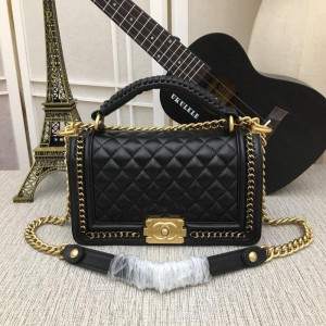 Chanel Top Handle BOY CHANEL Handbag (CH042-Black)