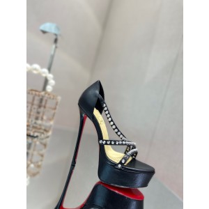 Christian Louboutin Ultimate Hate Sky Spike Sandal Black CL-H017