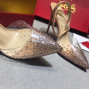 Christian Louboutin Rhinestones Pump Nude CL-H034