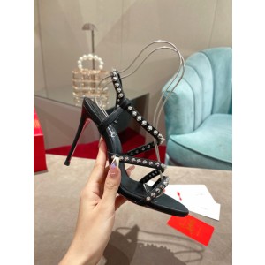 Christian Louboutin Spiked Strap Sandal Black CL-H043