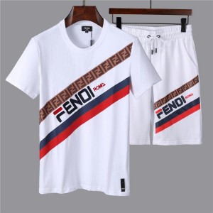 Fendi T-shirt & Short Set (FD-TS-A03)