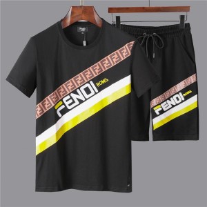 Fendi T-shirt & Short Set (FD-TS-A04)