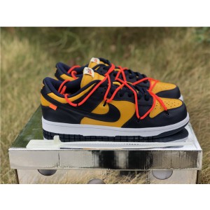 OFF-WHITE x Nike Dunk Low "Michigan" University Gold (OW-N010)