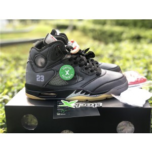 Off-White x Air Jordan 5 Black CT8480-001 (AJ-W12)